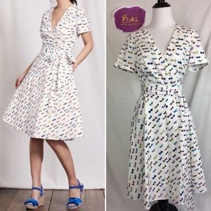 Boden Lara wrap dress sunglasses print
